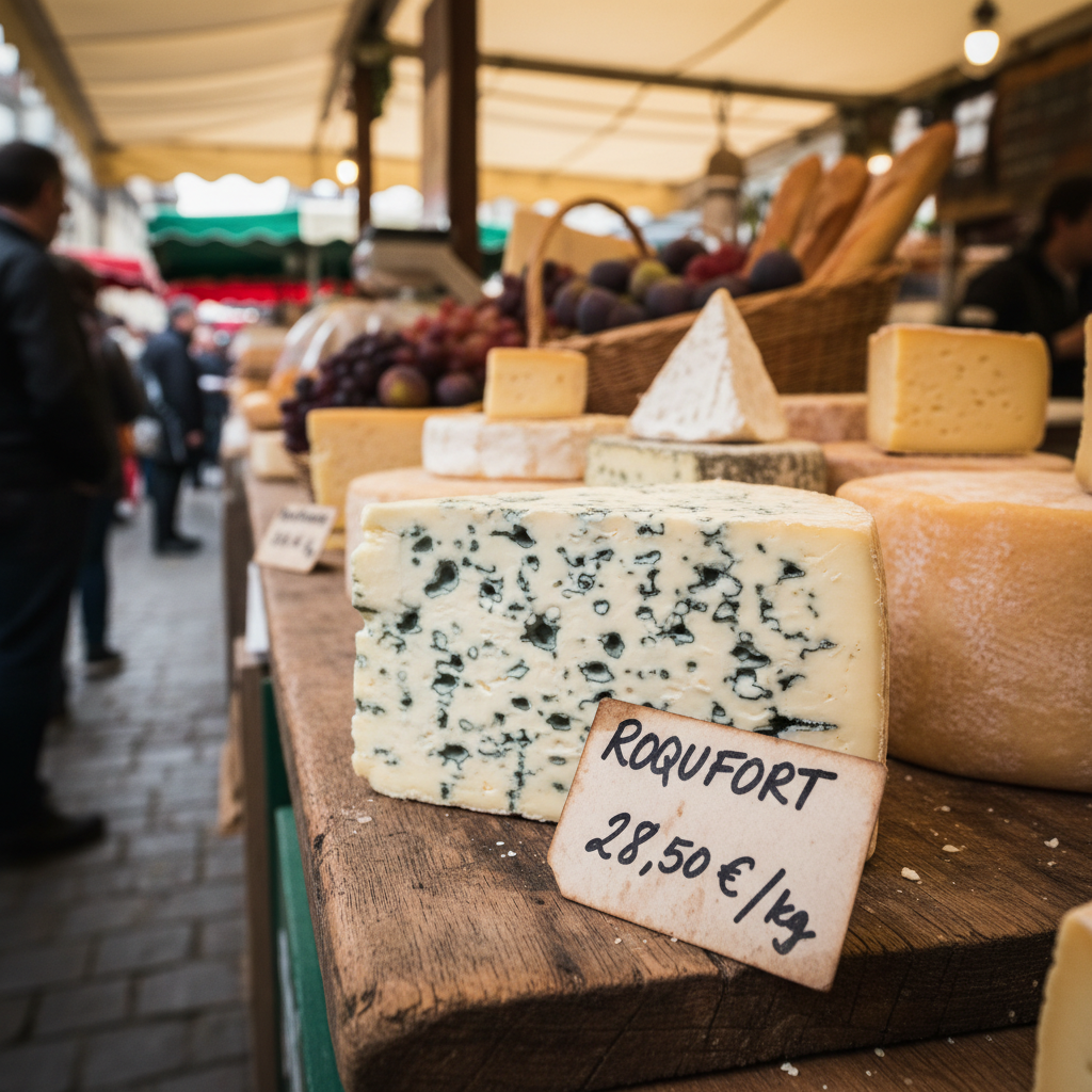 Roquefort on Market Stall